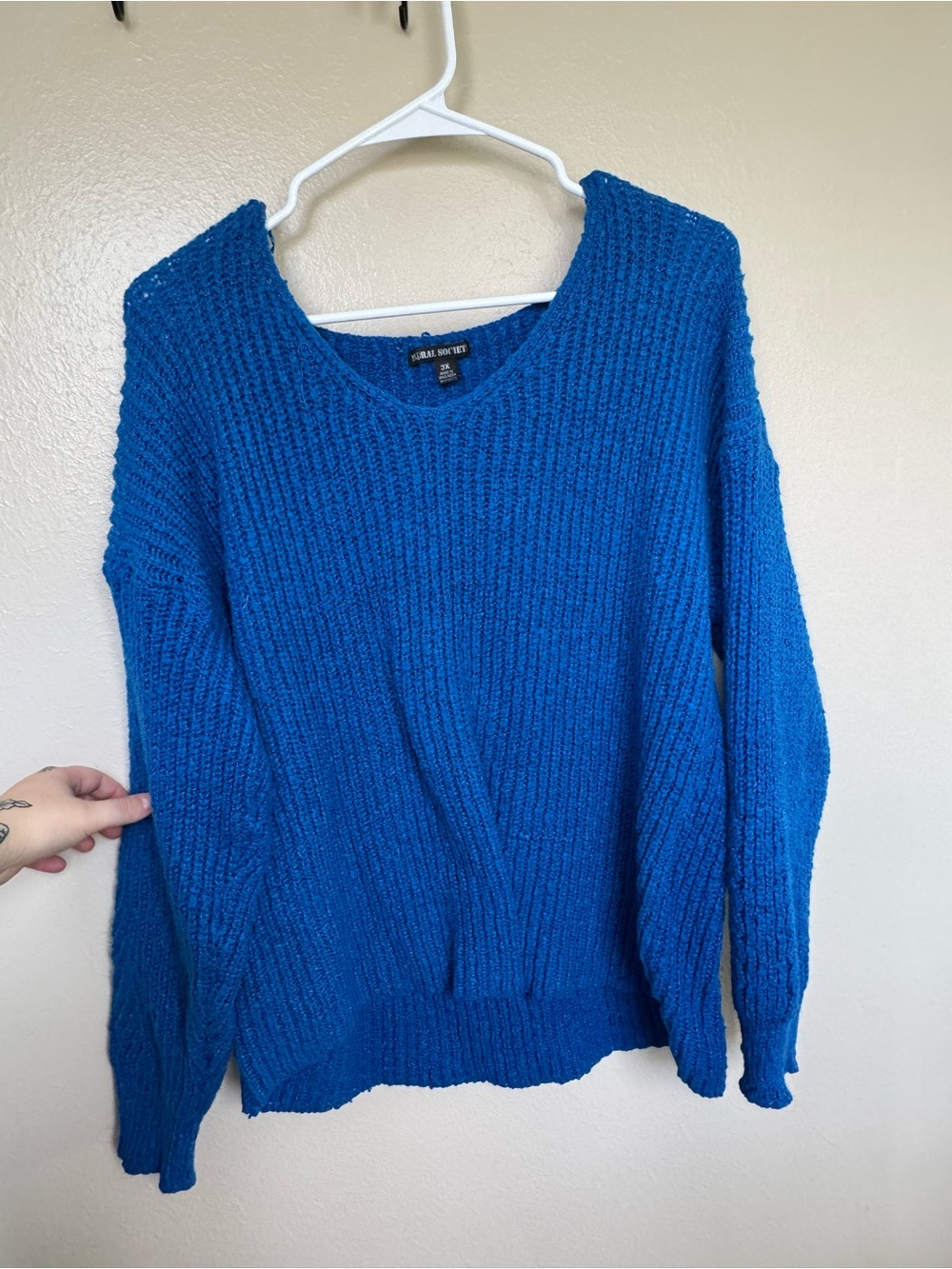 Royal Blue V-Neck Sweater